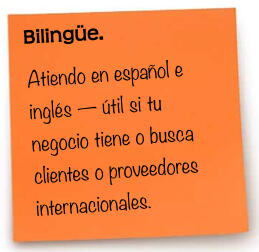PostIt Naranja Arturo es Bilingüe